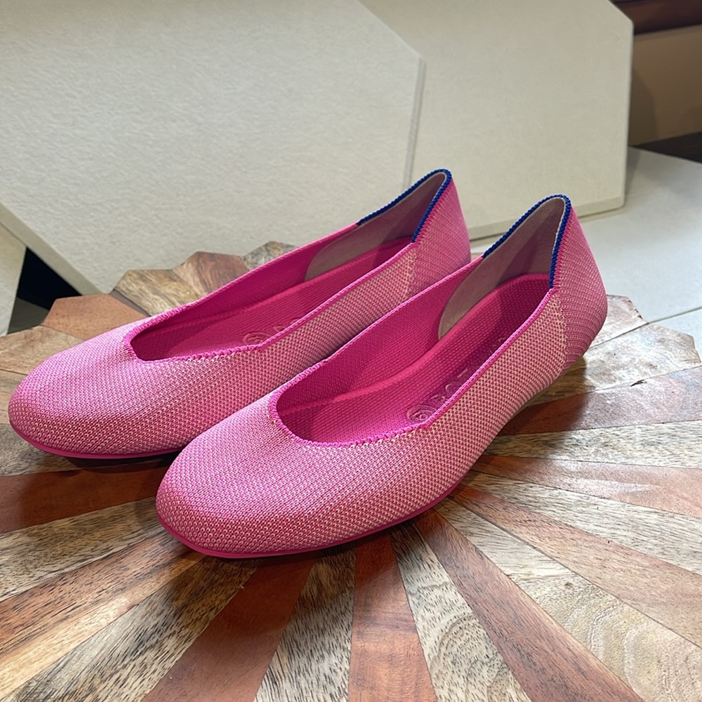 Rothy's The Square Retired. Strawberry Ice pink flat size 8 - Picture 3 of 10